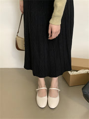 Lizakosht Spring Women Vintage Flats PU Round Toe Mary Janes Casual Shoes Comfort Loafers Shoes 2024 Ballerina Flats