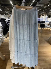 Lizakosht Vintage Blue Floral Ruffle Long Skirts Women Sweet Elastic High Waist Summer A-line Skirt Chic Streetwear Cute Y2k Faldas Bottom