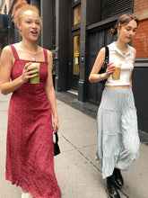 Lizakosht Vintage Blue Floral Ruffle Long Skirts Women Sweet Elastic High Waist Summer A-line Skirt Chic Streetwear Cute Y2k Faldas Bottom