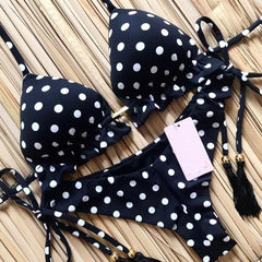 Sexy Floral Print Bikinis Striped Patchwork Swimsuit Women Bandage Bikini Set Swimwear Brazilian Beachwear New Bathing Suit