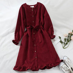 Winter Autumn Dress Women Pink Ruffle Long Sleeve Dress Christmas 2022 Korean Kawaii Elegant Robe Femme Vintage Clothes Tunic