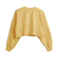Thick Women Sweatshirt Hoodie Casual Loose Long Sleeve Oversized Streetwear Crop Sweatshirt For Girls Plus Size M30375