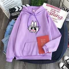 Hot Hit Winter Print Rabbit 10 Colors S-3XL Oversize Harajuku Hoodies Women Long Sleeve Casual Couple Sweatshirts Autumn