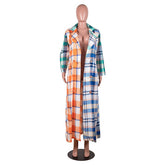 Hot Sexy Plaid Jackets for Women Plus Size Fashion Fall Long Sleeve Outwear Clothing Elegant Streetwear Oversized Top Blouse