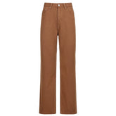 Vintage Y2K Baggy Brown Jeans Women Streetwear Loose High Waist Trousers Harajuku Fashion Cotton Denim Sweatpants Cuteandpsycho