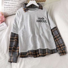 Autumn Spring Women Casual Joggers 2 Piece High Waist Loose Female Hip Hop Trousers With Blouse Funny Streetwear Femme