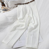 Lizakosht High Waist Winter Wide Brown Pants Elegant Woman Office Pants Trousers Loose Casual Plus Size Women's Trousers Korean