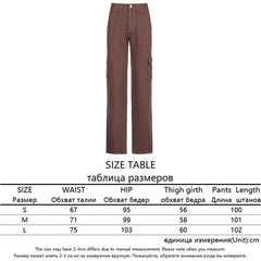 Vintage Y2K Baggy Brown Jeans Women Streetwear Loose High Waist Trousers Harajuku Fashion Cotton Denim Sweatpants Cuteandpsycho