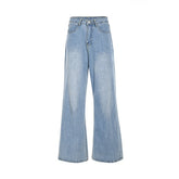 High Waisted Wide Leg Baggy Jeans 90s Cargo Aesthetic Pants Oversized Trousers Women Autumn Blue Boyfriend Jeans Pantalon Femme