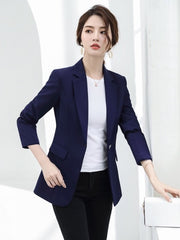 Women Blazer Korea Casual Slim Blazers Jackets Work Coat Outerwear Fashion Autumn Career Female Jacket Office Lady