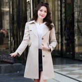 Spring Autumn Trench Coat Slim Single Breasted Trench Coat Woman Trench Coat Long Women Windbreakers Plus Size Overcoat Femmino