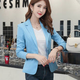 Blazer Femme Jackets Women Blazer Long Sleeve Blazers Solid Single Button Coat Slim Office Lady Jacket Female Tops