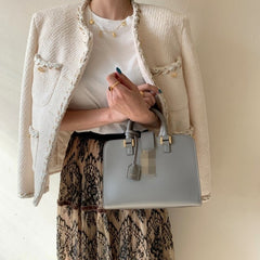 Autumn Winter Tweed Coat Women Long Sleeve Single Breasted Korean Style Minimalist Ladies Jackets Elegant Vestidos