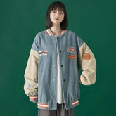 Harajuku BF jacket 2021 spring and autumn new loose Japanese college style baseball uniform mid length jacket female student ins