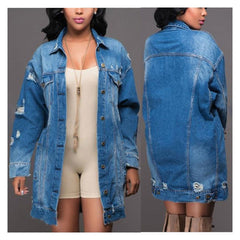 Tassel Loose Denim Jacket Womens Denim Tops Boyfriend Denim Coat Long Sleeve Spring 2021 New Jackets For Lady Korean Casual Coat