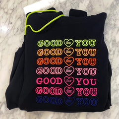 Leter Print Hoodies Women Oversized Long Sleeve Pullover Sweatshirt Harajuku Autumn and Winter Crewneck Pink Top Y2K Ladies 2021