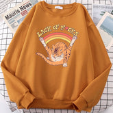 LIZAKOSHT - Support Your Local Street Cats Print Hoody Women Fashion Fleece Hoodie Oversize Loose Sweatshirt Crewneck Pullover Female Autumn