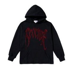 New luxury Unisex REVENGE diamonds Skull Pullover Hoodies Hoody hooded Sweatshirts velvet Cotton Drake Thick Fleece Street #N342