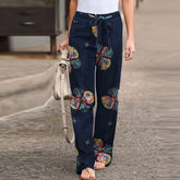 Vintage Printed Pants Women's Autumn Trousers ZANZEA 2021 Casual Elastic Waist Pantalon Palazzo Female Drawstring Long Turnip