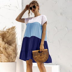 Summer Women OverSize Loose Dress 2021 New Arrival Ladies Casual Short Sleeve Big Ruffles Cupcake Dress Female Beach Dresses