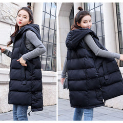New Autumn And Winter Women's Vest Loose Mid-Length Women's Waistcoat Large Size Women's Sleeveless Jacket