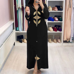 Lizakosht Dress Jellaba Kaftan Moroccan Elegant Maxi Dresses Muslim African A Line Women Plain Casual Office Retro Long Dress 2021