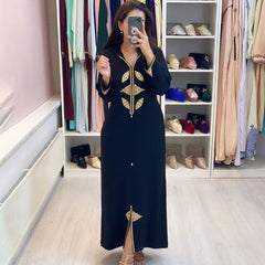 Lizakosht Dress Jellaba Kaftan Moroccan Elegant Maxi Dresses Muslim African A Line Women Plain Casual Office Retro Long Dress 2021