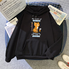 Hoody Little Panda Drinking Milk Tea Print Hoodie Streetwear Cute Winter Clothes Womens Oversized Loose Sweatshirts Women 2021