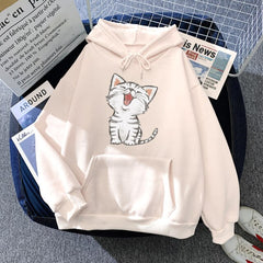 Hoody Little Panda Drinking Milk Tea Print Hoodie Streetwear Cute Winter Clothes Womens Oversized Loose Sweatshirts Women 2021