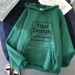 Women Custom Hoodie Customize Logo Personalized Hoodie Customized Print Text DIY Hoodie Sweatshirts