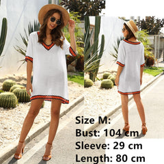 Women Beach Dress Cover-ups Swimsuit Cover Up Pareo Ups 2021 Cover-up White Dresses Bathing Suit for Woman Summer Ladies Tunic