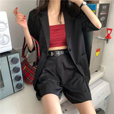 Thin Suit Jacket for Women Korean Style Loose Drooping 2021 New Summer Internet Celebrity Fried Street Temperament Small