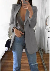 Lizakosht Europe and America fashion lapel slim cardigan temperament suit jacket women