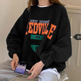 Low Price Promotion Women Sweatshirts San Francisco California Buses Print Oversized Top Woman Drop-shoulder Pullovers Female