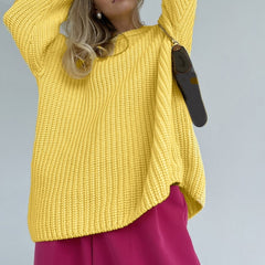 Women's Knitted Thicken Pullovers Sweater Autumn Winter Oversize Long Sleeve Casual Loose Sweaters Female Solid 2021 Ladies Top
