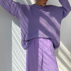 Women's Knitted Thicken Pullovers Sweater Autumn Winter Oversize Long Sleeve Casual Loose Sweaters Female Solid 2021 Ladies Top