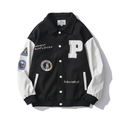 Hip Hop Bomber Jackets Women Embroidery Baseball Jacket Casual Men Oversized Varsity Uniform Autumn Harajuku Jackets Streetwear