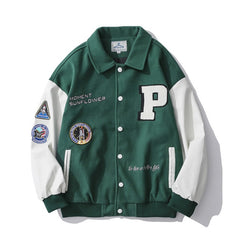 Hip Hop Bomber Jackets Women Embroidery Baseball Jacket Casual Men Oversized Varsity Uniform Autumn Harajuku Jackets Streetwear