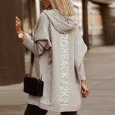 Lizakosht Casual Pocket Loose Hooded Coat Cardigan Women Vintage Leopard Letter Print Trench New Spring Autumn Long Sleeve Female Top