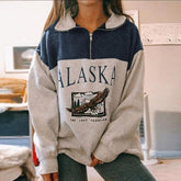 Low Price Promotion Women Sweatshirts San Francisco California Buses Print Oversized Top Woman Drop-shoulder Pullovers Female