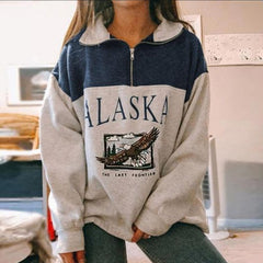 Low Price Promotion Women Sweatshirts San Francisco California Buses Print Oversized Top Woman Drop-shoulder Pullovers Female