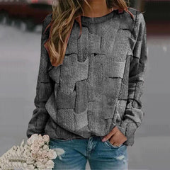 Autumn Elegant Tie Dye Print Guard Women Casual O-Neck Long Sleeve Loose Pullover Tops Ladies Fashion Streetwear Sweatshirts New