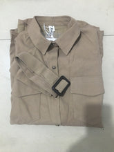 Women 2021 Autumn Winter Shirts Retro Cargo Style Pockets Long-Sleeved Shirt Puff Sleeve Bandage Nipped Waist Tops Female PL438