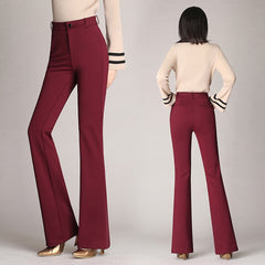 ATDYSPM Brand Fashion Women Pants Trousers Stretch High Waist Flare Pants Plus Size Black Navy Office Pants Women Casual Pants