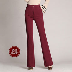ATDYSPM Brand Fashion Women Pants Trousers Stretch High Waist Flare Pants Plus Size Black Navy Office Pants Women Casual Pants