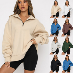Lizakosht Vintage Plaid Oversized Sweatshirt Women Men Autumn Winter Stand Colloar Zip Up Harajuku Sweatshirts Pullover Korean Moletom