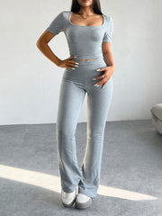 LIZAKOSHT  -  Devine Short Sleeve Top and Pants Set