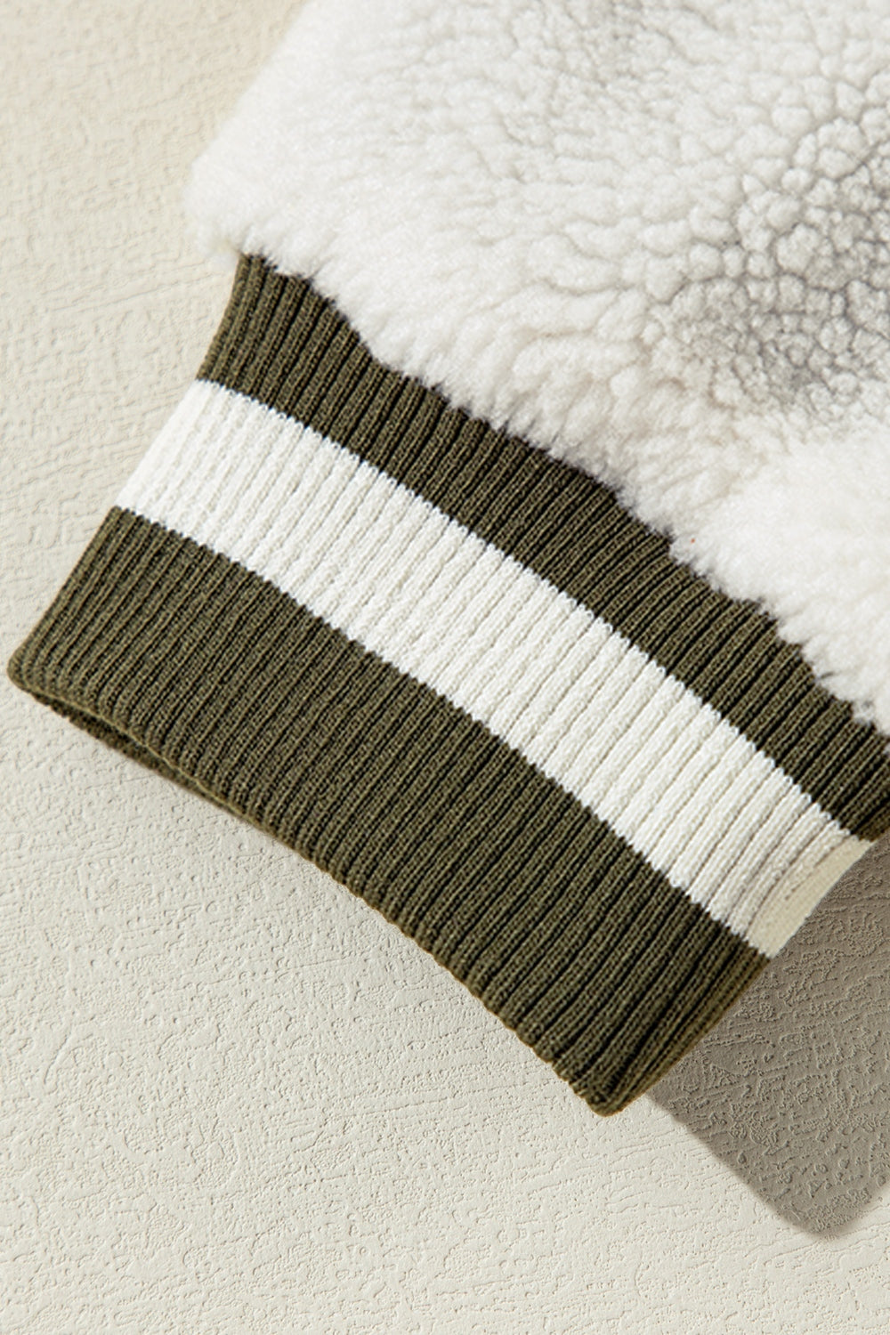 LIZAKOSHT  -  Contrast Baseball Collar Snap Down Long Sleeve Jacket