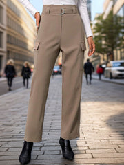 LIZAKOSHT  -  Perfee High Waist Straight Pants