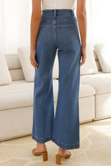 LIZAKOSHT  -  High Waist Bootcut Jeans with Pockets